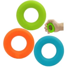 FMELAH 3 Resistance Levels Hand Grip Strengthener, Green, Blue, Orange 