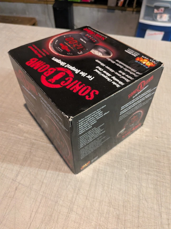 NEW Sonic Bomb Dual Extra Loud Alarm Clock with Bed Shaker Black Vibrating Heavy - Image 2 of 4