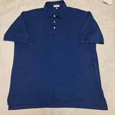 PETER MILLAR SUMMER COMFORT MENS NAVY BLUE SHORT SLEEVE GOLF POLO SIZE XXL
