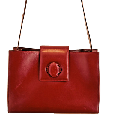 CARTIER Must de Cartier Shoulder/Crossbody Bag Bordeaux Authentic
