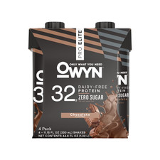 OWYN 32g Pro Elite Chocolate Flavored protein shake 11.15 fl oz 4 count......