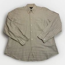 Ermenegildo Zegns Men’s Shirt Sz L Made In Italy 100% Soft Cotton Classic Button