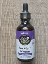 NEW EARTH ANIMAL ORGANIC HERBAL NO MORE WORMS PET PARASITE CLEANSE 2 OZ! G34