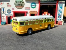 Ho Slot Car Yellow 1959 Gm Transit Bus new Metal Body With New Ultra G Chasse