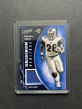 2021 Panini Prestige Marshall Faulk GRIDIRON HERITAGE JERSEY RELIC Rams #GH-MF