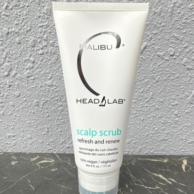Malibu C Head Lab Scalp Scrub 100% Vegan Jojoba Charcoal Tea Tree 6 fl oz