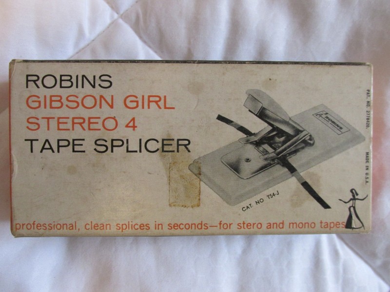 Robins Gibson Girl Stereo 4 Tape Splicer, Junior, TS4-J W, Box And Manual