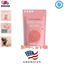 Hard Wax Beads, 1lb Wax Beans for Hair Removal Sensitive Skin with Rose Formu...
