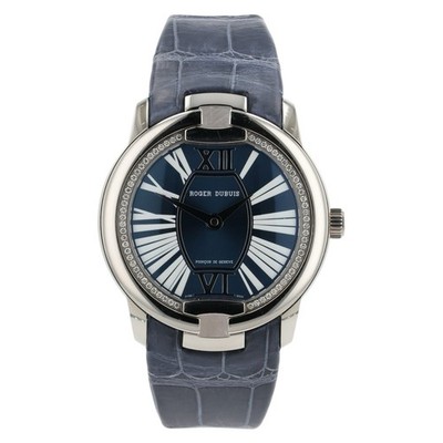Roger Dubuis Velvet Blue Dial 18k White Gold 36mm Auto Women's Watch DBVE0048