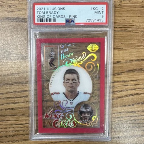 2021 Panini Illusions Tom Brady King of Cards Pink KC-2 /399 PSA 9
