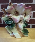Vintage Mid Century McCoy Art Pottery Magnolia Flower Vase 1950's Ohio Rare 🔥🔥