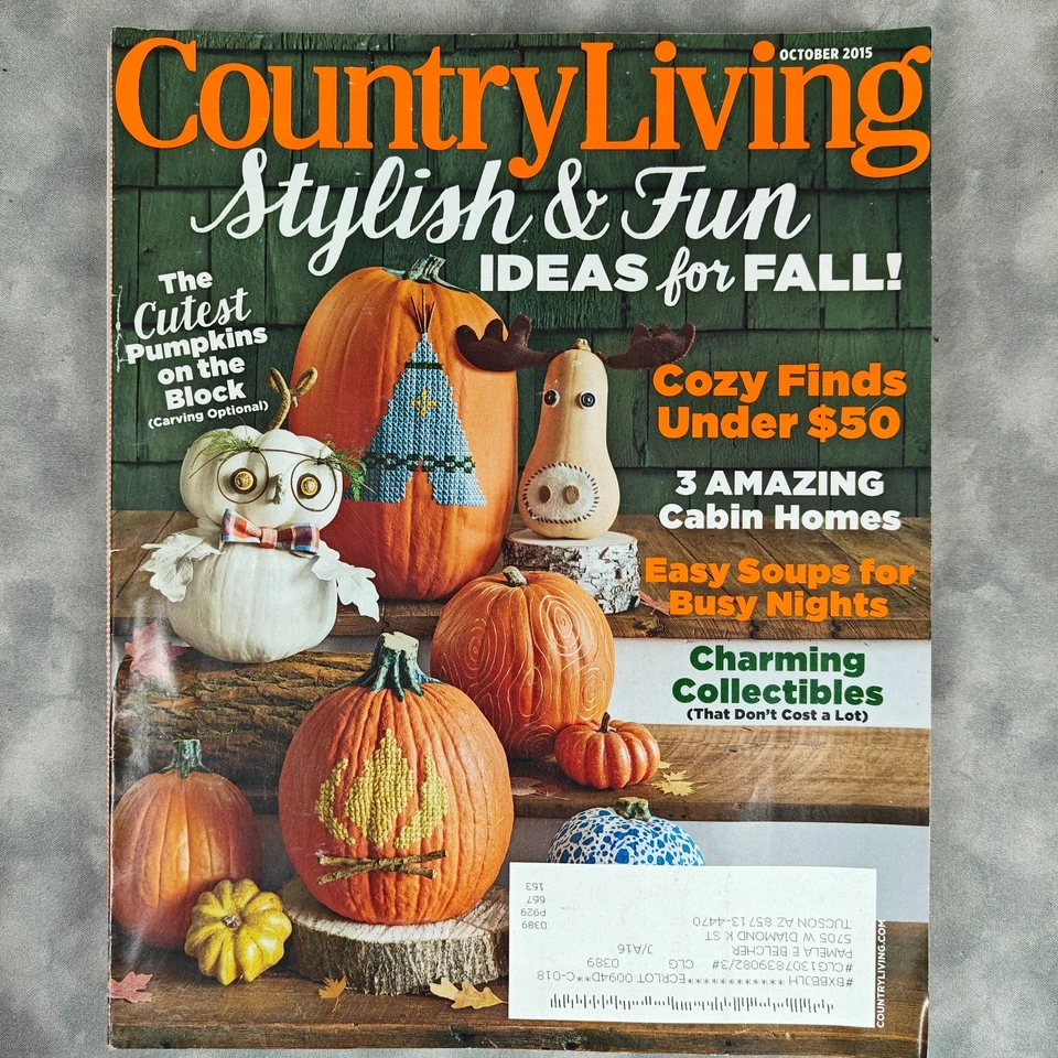 Country Living Magazine Lot (8) 2015 Issues Jun–Dec + Feb Home Décor & Recipes - Image 4 of 4