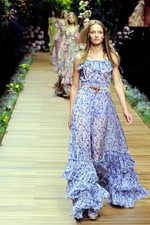 D&G S/S 2011 | Silk Chiffon, Maxi Dress | Size Large