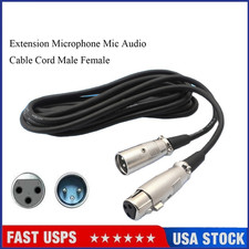 XLR Extension Microphone Mic Audio Cable Cord Male Female MIC 3-Pin Shielded US
