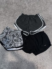 Nike Dri-FIT Women s Running Shorts Paisley Black/White Drawstring Size M