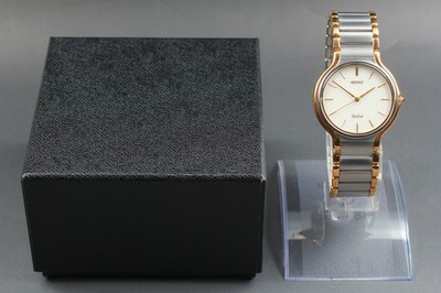 Vintage 1989 Seiko Dolce 5E31-6A30 Two-Tone HAQ Quartz Mens Watch