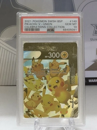 PSA 10 GEM MINT Pikachu V-Union SWSH140 Celebrations Pokemon Card