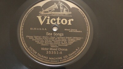 Victor Mixed Chorus 78rpm single 12-inch Victor Records
