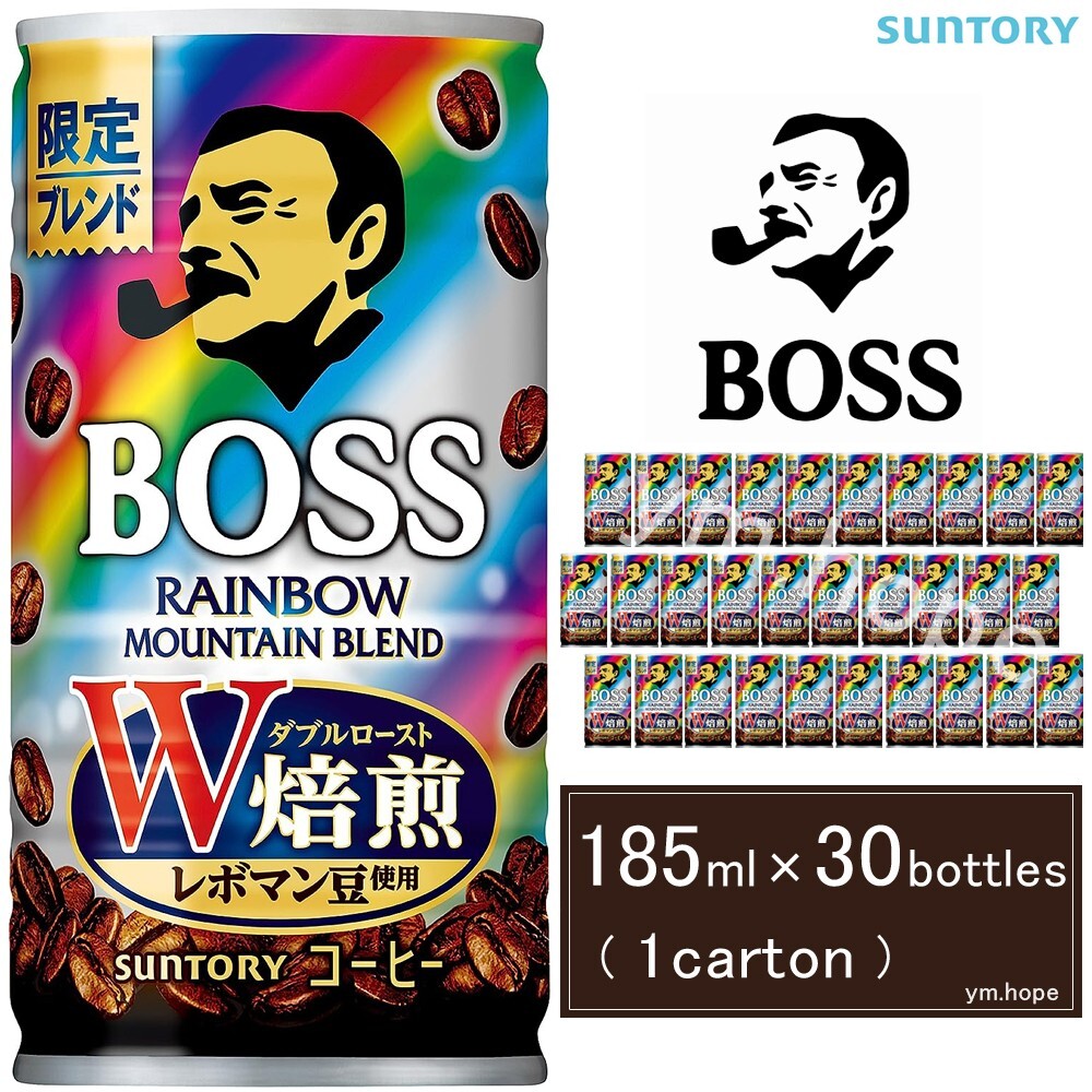 SUNTORY BOSS COFFEE/インスタントカメラ Boss Coffee Rainbow Mountain Suntory 185ml Canned Coffee