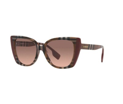 BURBERRY Meryl BE4393 4054-13 Check Brown Bordeaux 54 mm Woman's