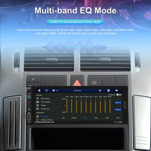 6.86" Autoradio Single 1Din Touchscreen Apple Carplay Android Auto Bluetooth FM - Bild 9 von 20