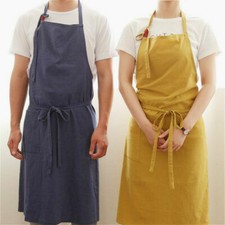 Unisex Chef Cooking Kitchen Bib Apron with Adjustable Neck Strap and Pocket Home
