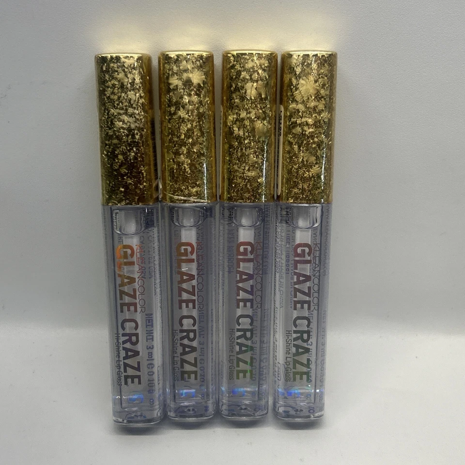 4 Kleancolor Glaze Craze Lip Gloss Clear Hi Shine - Image 2 of 4