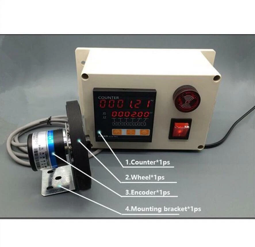 仪表计数器 300ppr 旋转编码器 轮辊 数字电子长度 测量器A — 第 2/4 张图片