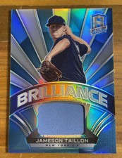 2021 Spectra Jameson Taillon Neon Blue Prizm Brilliance Jersey  /50