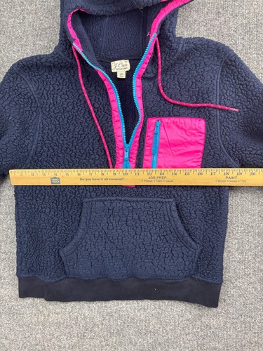 J. Crew Vintage Fleece Polartec Sherpa Popover XS Sweatshirt Half Zip Hoodie - Picture 4 of 6