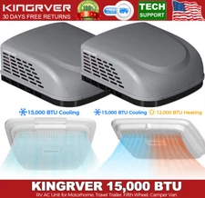 RV Air Conditioner 15K Cooling +Heating Non-Ducted Rooftop RV AC Unit 110V-120V 