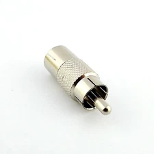 IEC TV PAL DVB-T Female Jack to RCA Male Coaxial Straight RF Connector Adapter