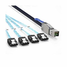New1M Mini SAS to Sata Cable External Mini SAS HD SFF 8644 to 4 Sata Serial