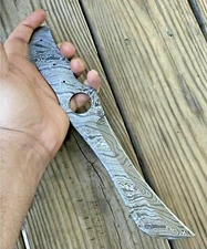 12” Damascus Fixed Blade bowie Knife Full Tang Drop Point Edge