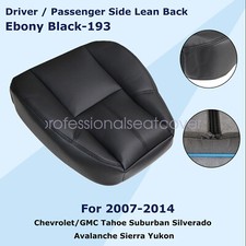 For 2007-2014 Chevy Silverado 1500 2500 3500 Hd Front Leather Seat Cover Black