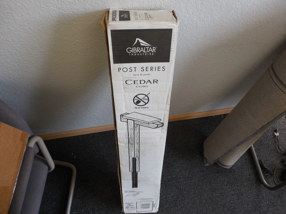 NEW Gibraltar DPK00000 Cedar Drive-In Mailbox Post Kit - Image 4 of 4