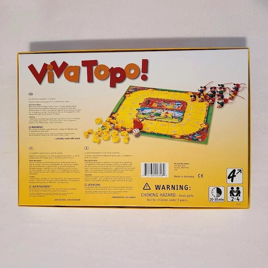VIVA TOPO! Mouse Cheese Board Game 100% COMPLETE German Import Selecta Spielzeug - Image 3 of 4