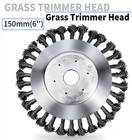 Cabezal de recortadora de 6 pulgadas para hierba de acero cabezal de recortadora de rueda de hierba con kits adaptadores