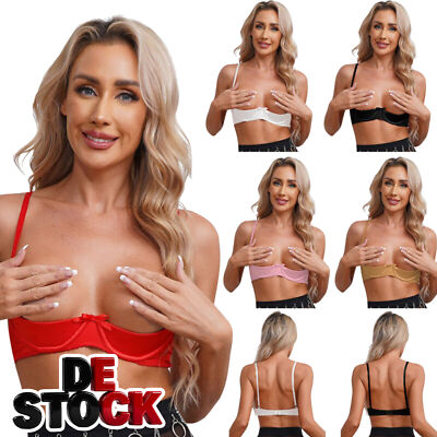 Damen Sexy Bra 1/2 Cup Push Up BH Unterwäsche Dessous Erotik Reizwäsche Clubwear