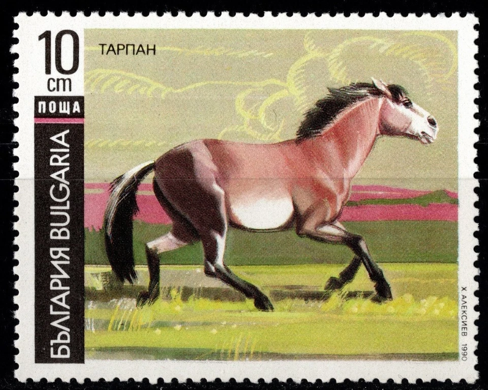 BULGARIA 1991 FECHA 1990 CABALLOS SEIS SELLOS HOJA RECUERDO SCOTT 3619a MNH Foto 3 de 4