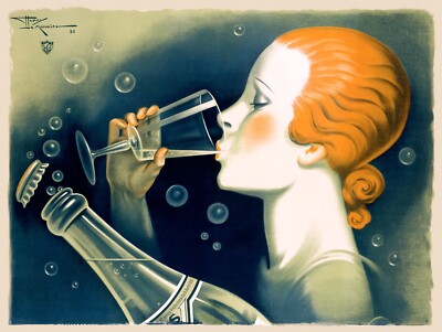 Eau Verdier Water LeMonnier Vintage Poster High Quality Giclee Print 52 x 38 in