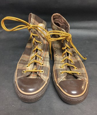 plaid brown converse