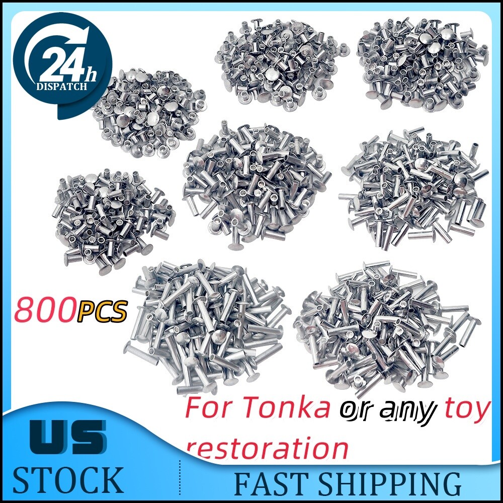 Toy Rivets 800PCSFor Tonka Semi Tubular Rivets 1/8