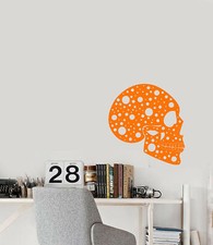 Vinyl Wall Decal Abstract Funny Halloween Horror Human Skull Stickers 4132ig