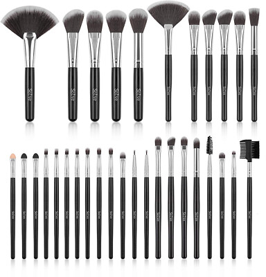 Professional Makeup Brush Set 32-Piece Brushes Wooden Handle