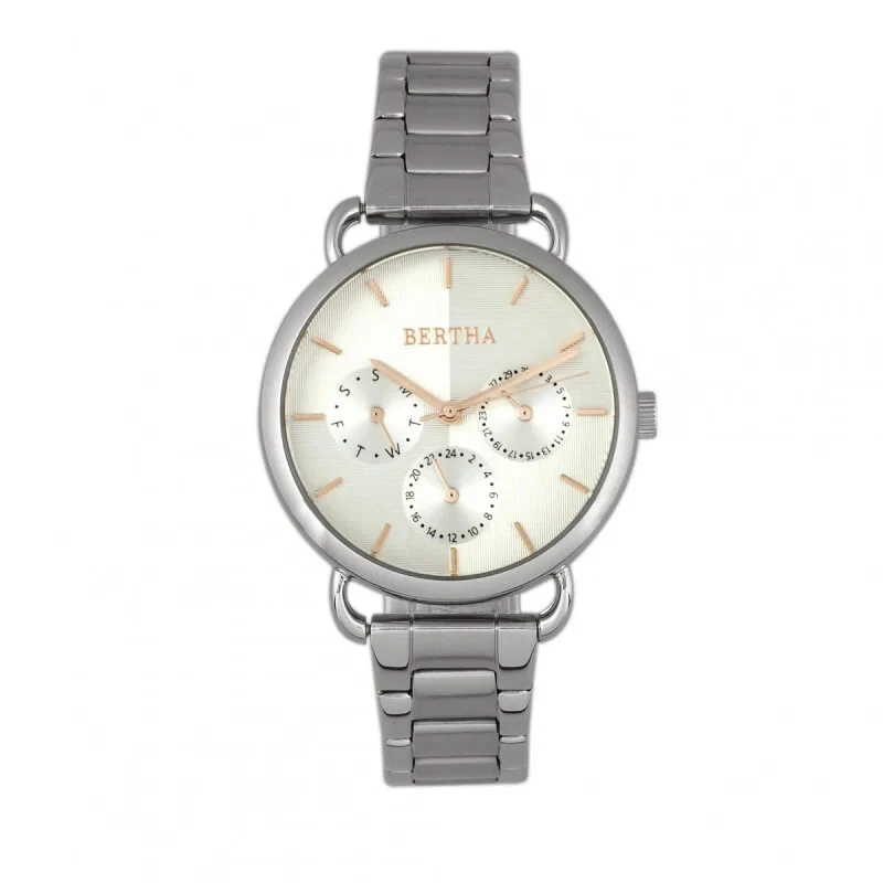 Bertha Ladies  Watch w/Day/Date/24 hour Stainless Steel Bracelet Full Warranty - Image 2 of 3