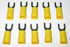 10 X Spade Terminal - 10-12 AWG - 10 Stud - 10 Pieces Spade Vinyl Terminals