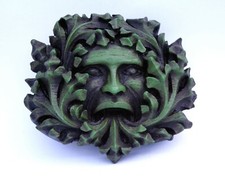 Green Man Pagan Gothic Wall Plaque Greenman Medieval Misericord Ornament Gift