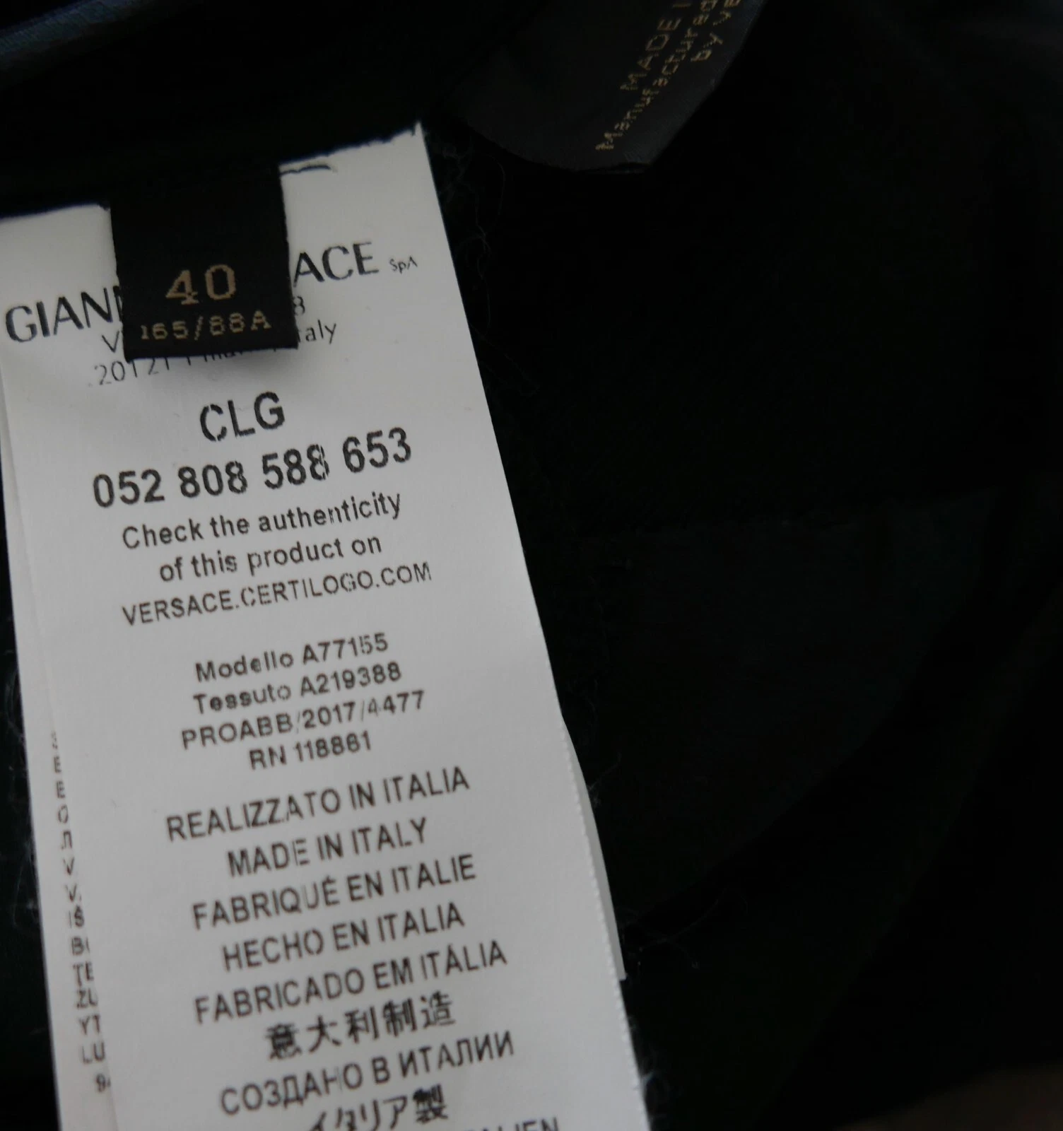 Abito Versace Resort 2017 nero manica in tulle £ 1500