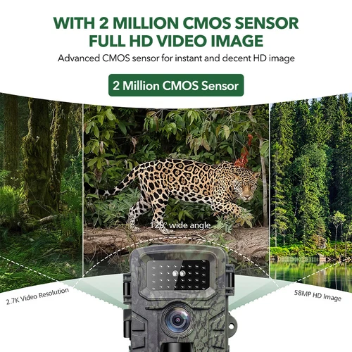 58MP Wildlife Trail Camera 1080P HD Game Outdoor Night Vision Motion Hunting Cam - Picture 5 of 15